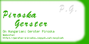 piroska gerster business card